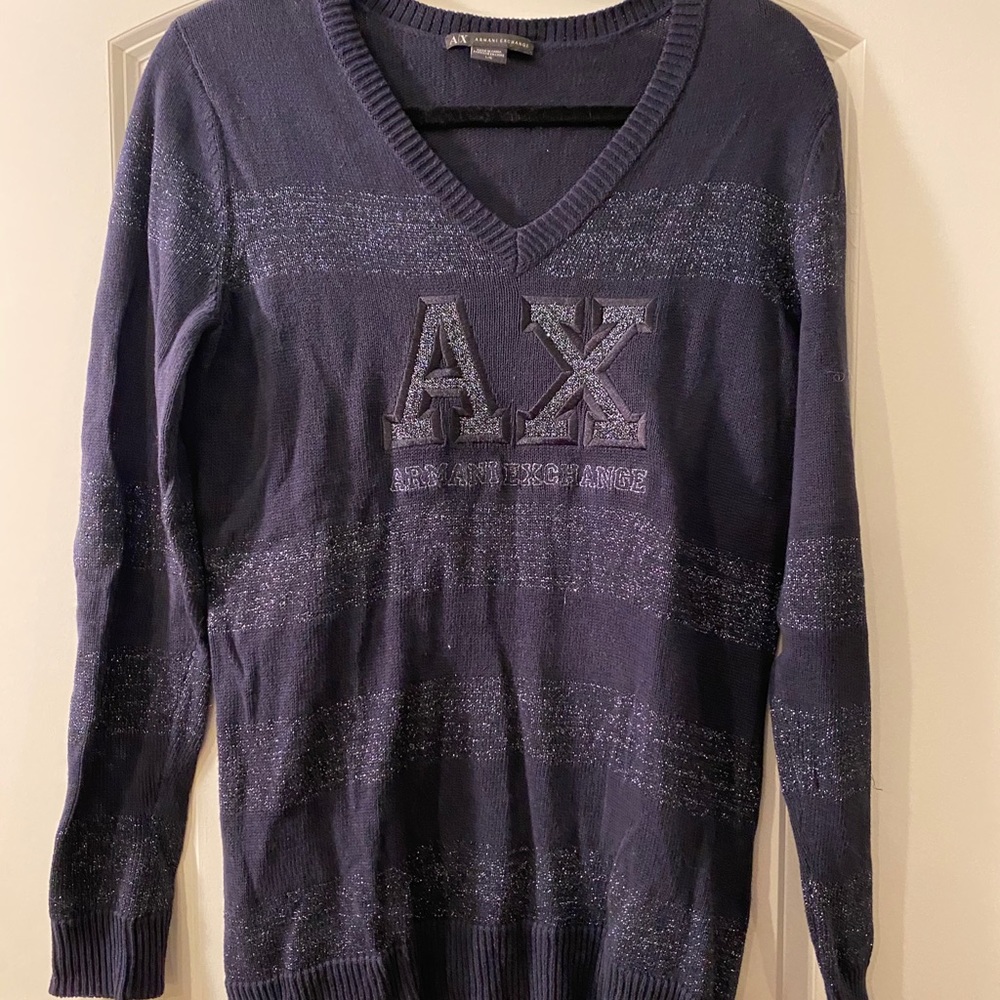 Armani Exchange Long Sleeve V-Neck Sweater